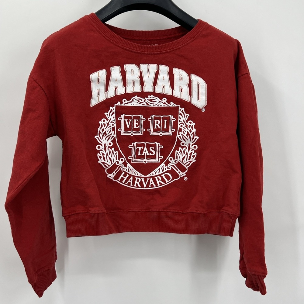 Harvard University Girl's Cropped Sweatshirt‎ Size 7/8